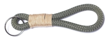 Porte-clés en corde à voile noeud de gréement kaki