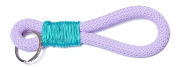Porte-clés en corde à voile noeud de gréement violet clair
