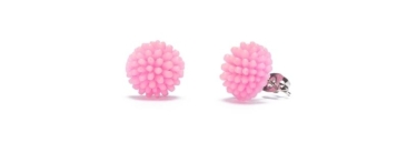 Stud Earrings with Cabochons Pink