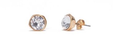 Stud Earrings with Settings for Swarovski Chatons Gold Plated