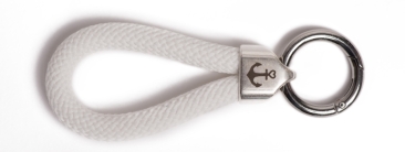 Porte-clés maritime en corde à voile Blanc