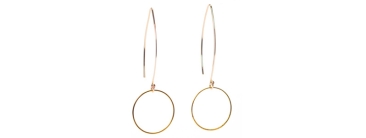 Large Geometric Earrings Circle Gold-tone