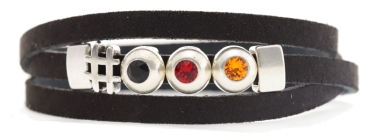 World Cup Fan Bracelet with Swarovski Chatons and Sliders silver plated