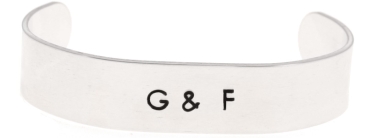 Metal Stamping Bracelet Initiales