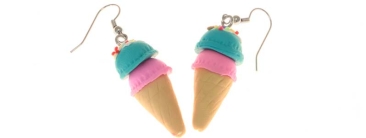 Tiny Food Sugar Sweet Summer Earrings Ice Cream Cone