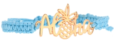 Bracelet tropical avec nœuds en macramé Aloha