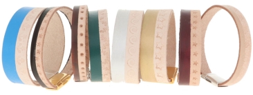 Bracelets en cuir DIY estampillés et peints