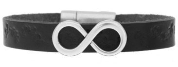 Self Embossed Leather Bracelet Infinity