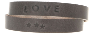 Bracelet en cuir auto-gravé Love