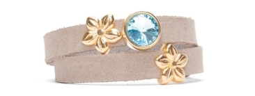 Bracelet large en cuir Craft Fleur
