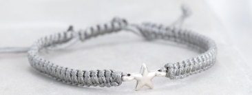 Bracelet en macramé étoile