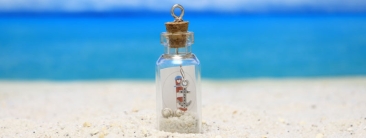Pendant with Glass Bottle Message Lighthouse