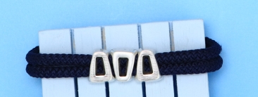 Maritieme armband met touw en verzilverde magnetische sluiting