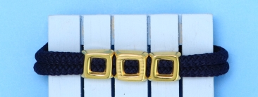 Bracelet maritime avec corde et fermeture magnétique dorée