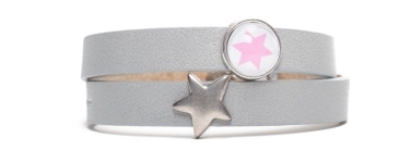Milano Leather Bracelet for Slider Star Pink