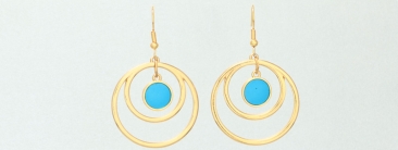 Vitraux Earrings Circles Turquoise