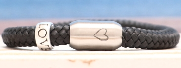 Zeiltouw armband met 8 mm zeiltouw hart