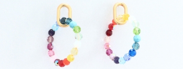 Preciosa Rainbow Earrings with Pearls