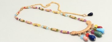 Necklace with colourful beads from Preciosa