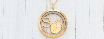 Spring Medallion with Heart and Letter Bead