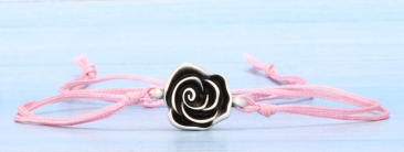 Spring Bracelet with Rose and Sliding Clasp