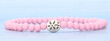 Bracelet de printemps avec perle à fleurs et rondelles à facettes