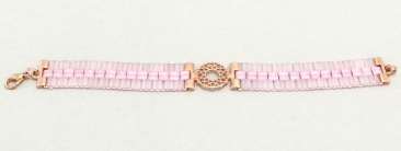 Gefädeltes Armband mit Tila-Perlen Light Pink