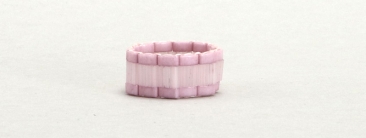 Tila and Half Tila Beads Light Pink Threaded Ring