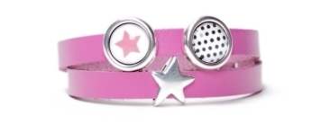 Berlin Leather Bracelets for Slider Stars Pink