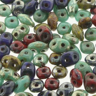 Matubo Superduo perles, 2,5 x 5 mm, couleur raku, tube d'environ 22,5 gr