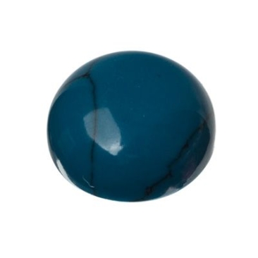 Edelsteen cabochon turkoois blauw, rond, 12 mm