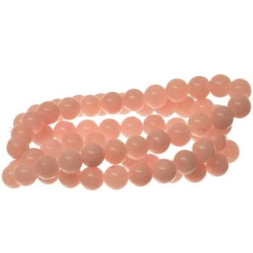 Edelsteinstrang, Mashan Jade, Kugel, 6 mm, gefärbt rosa, Länge ca. 38 cm