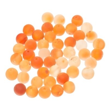 Gemstone strand natural carnelian, dyed red, ball, 8 mm, length approx. 38 cm