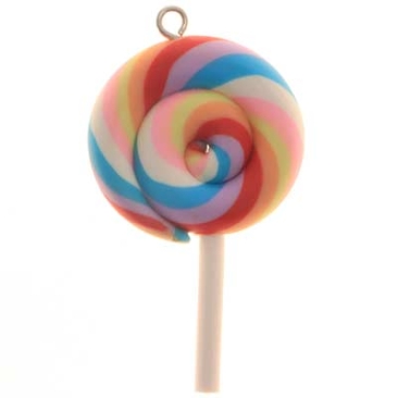 Polymeer klei hanger Lollipop, 50 x 29 x 8,5 mm