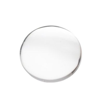 Basic glass cabochon, round 8 mm, dome, transparent