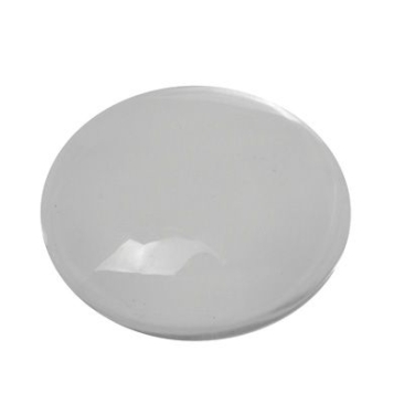 Basic glass cabochon, round 20 mm, dome, transparent