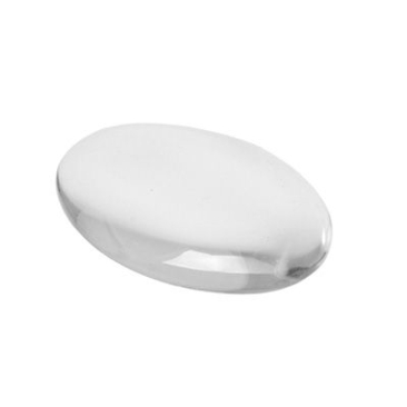 Basic glass cabochon, oval 18 x 25 mm, dome, transparent