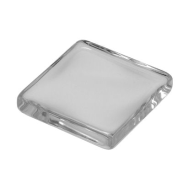 Basic Cabochon de verre plat, carré 25 x 25 mm, transparent