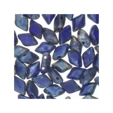 Matubo Gemduo beads, 8 x 5 mm, colour: Cobalt Matt Rembrandt, tube with approx. 8 gr.