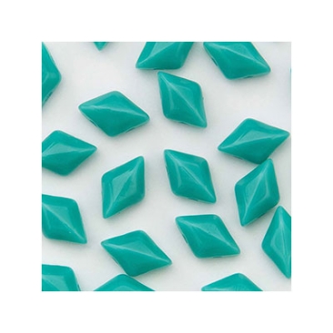 Matubo Gemduo beads, 8 x 5 mm, colour: Turquoise Green Opaque, tube with approx. 8 gr.