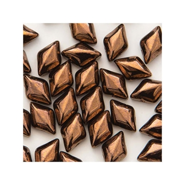 Matubo Gemduo Beads, 8 x 5 mm, Colour: Jet Bronze , Tube with approx. 8 gr.