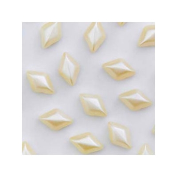 Matubo Gemduo beads, 8 x 5 mm, colour: Pastel Light Cream, tube with approx. 8 gr.