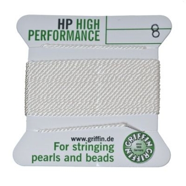 Perlseide, High Performance, 0,80 mm, weiß, 2 m