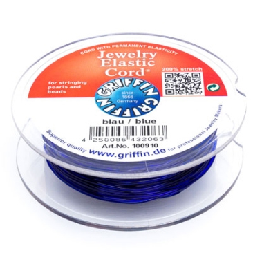 Griffin Jewelry Elastic Cord, diamètre 1,0 mm, longueur 5 m, couleur bleu