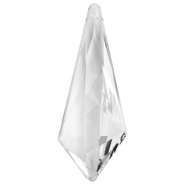 Facettierter Glasanhänger für Sun Catcher, Form: Tropfen, transparent, Größe: 120 x 44 x 22,5 mm, Öse: 2 mm