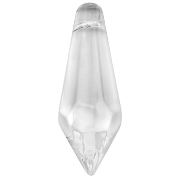 Facettierter Glasanhänger für Sun Catcher, Form: Tropfen, transparent, Größe: 38 x 14 mm, Öse: 1 mm