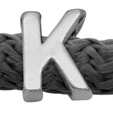 Grip-It Slider letter K, for ribbons up to 5mm diameter, silver plated