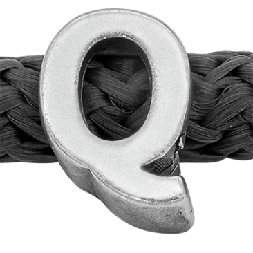Grip-It Slider letter Q, for ribbons up to 5mm diameter, silver plated