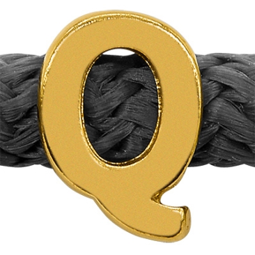 Grip-It Slider letter Q, for straps up to 5mm diameter, gold plated