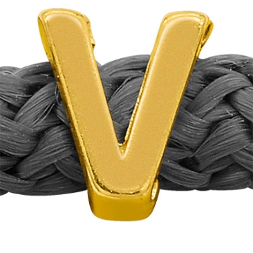Grip-It Slider letter V or Λ, for ribbons up to 5mm diameter, gold-plated